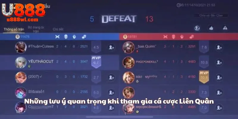 Những lưu ý quan trọng khi tham gia cá cược Liên Quân